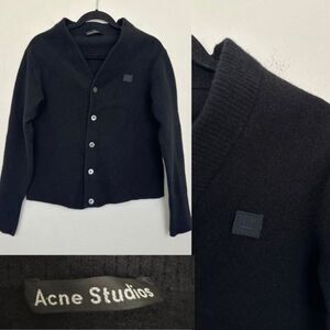 Acne Studios Neve Face Cardigan Wool Streetwear Women's Medium *Read Description